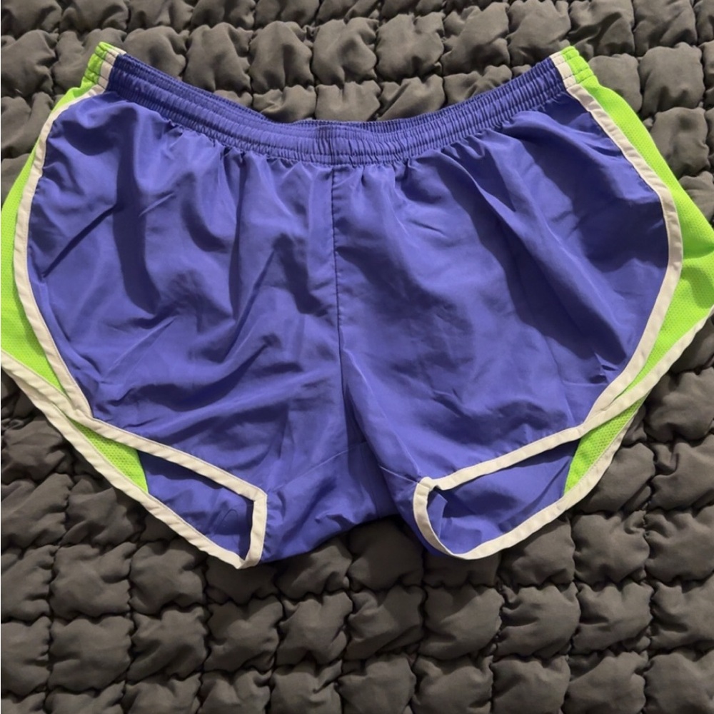 Soffe Lime Green and Navy Blue Shorts